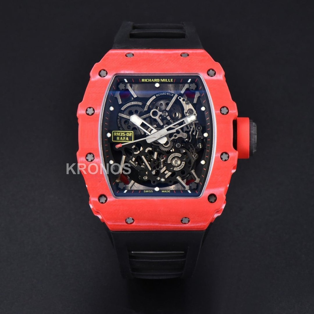 Rm035 02 Real Ntpt Red Skeleton Dial Black Rmal1 - Authentic Movement