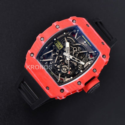 Rm035 02 Real Ntpt Red Skeleton Dial Black Rmal1 - Authentic Movement