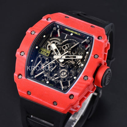Rm035 02 Real Ntpt Red Skeleton Dial Black Rmal1 - Authentic Movement