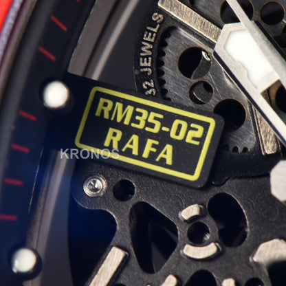 Rm035 02 Real Ntpt Red Skeleton Dial Black Rmal1 - Authentic Movement