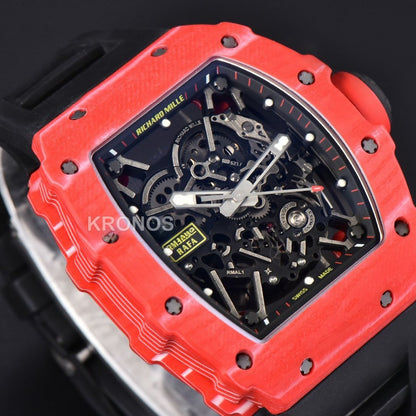 Rm035 02 Real Ntpt Red Skeleton Dial Black Rmal1 - Authentic Movement