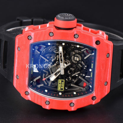 Rm035 02 Real Ntpt Red Skeleton Dial Black Rmal1 - Authentic Movement
