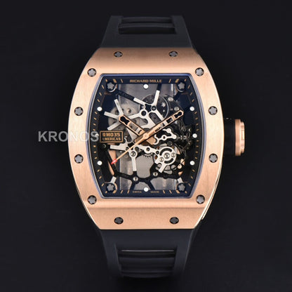 Rm035 Americas 49.9mm X 41.5mm Hands Skeleton Dial Crown Black Rmul1 - Authentic Movement