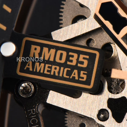 Rm035 Americas 49.9mm X 41.5mm Hands Skeleton Dial Crown Black Rmul1 - Authentic Movement