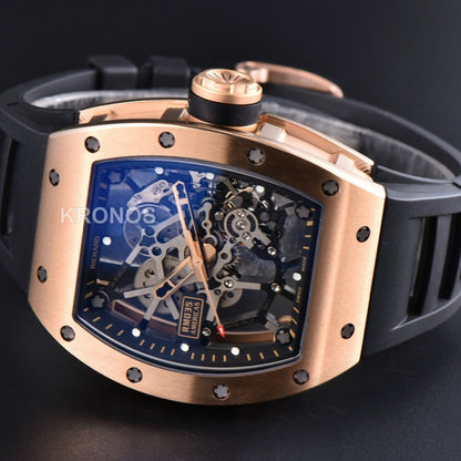 Rm035 Americas 49.9mm X 41.5mm Hands Skeleton Dial Crown Black Rmul1 - Authentic Movement