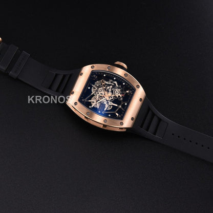 Rm035 Americas 49.9mm X 41.5mm Hands Skeleton Dial Crown Black Rmul1 - Authentic Movement