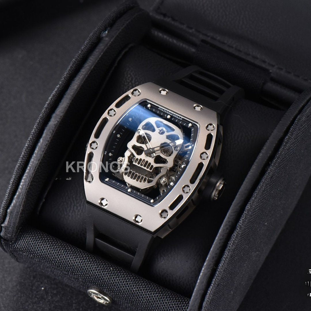 Rm052 Skull Titanium Real Tourbillon 50mmx42mm Skeleton Dial Black - Authentic Movement
