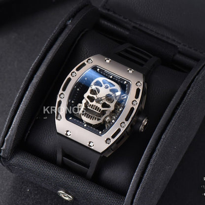 Rm052 Skull Titanium Real Tourbillon 50mmx42mm Skeleton Dial Black - Authentic Movement