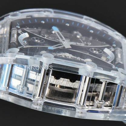 Rm053 02 Transparent Case Real Tourbillon 44.5mm Ice Blue - Authentic Movement