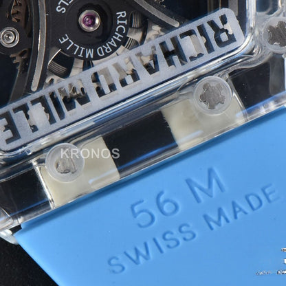Rm053 02 Transparent Case Real Tourbillon 44.5mm Ice Blue - Authentic Movement