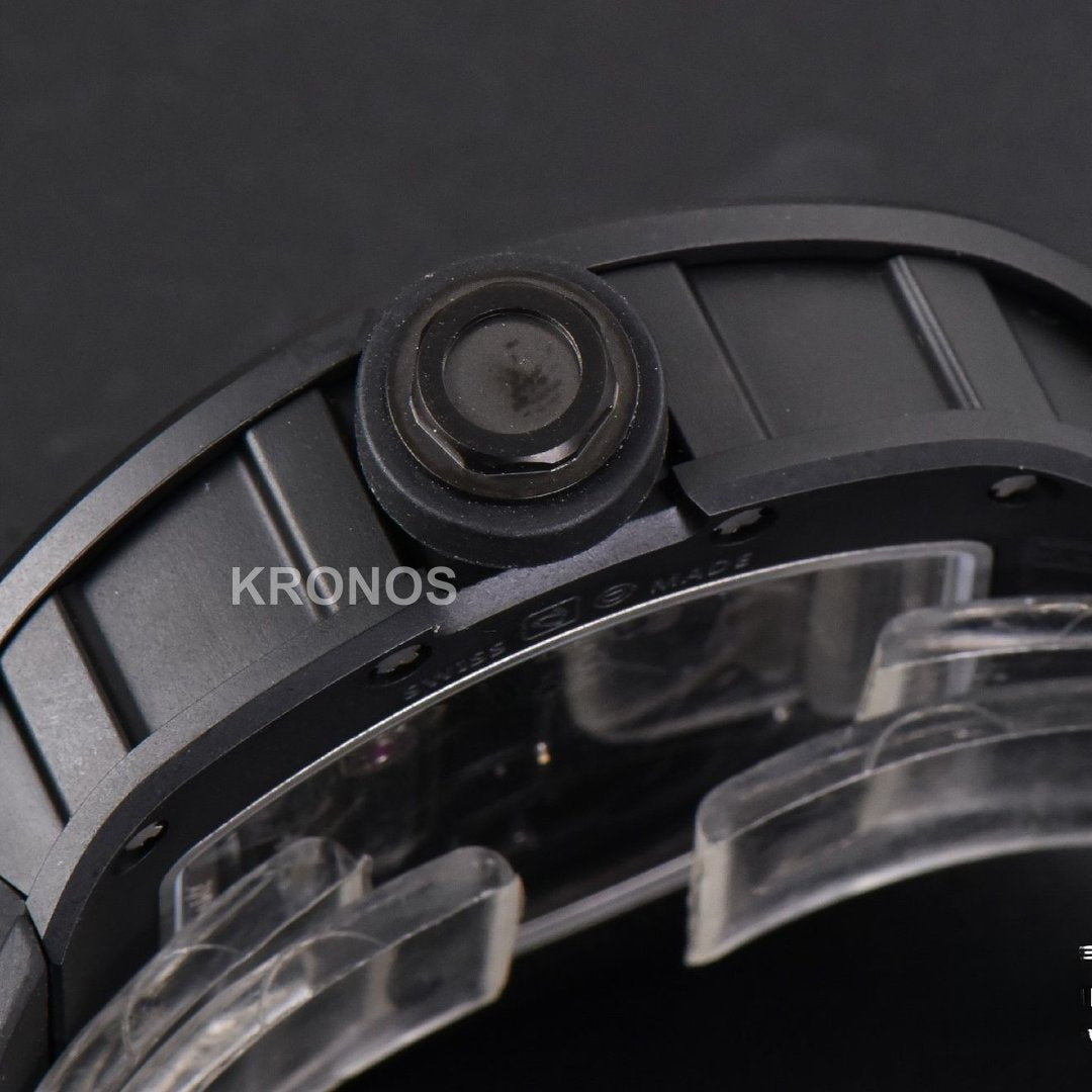 Rm055 Real Ceramic 47.5mm Skeleton Dial Silver Hands Black Rmul2 - Authentic Movement