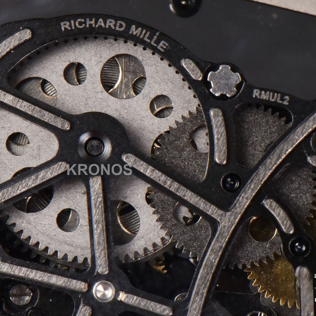 Rm055 Real Ceramic 47.5mm Skeleton Dial Silver Hands Black Rmul2 - Authentic Movement