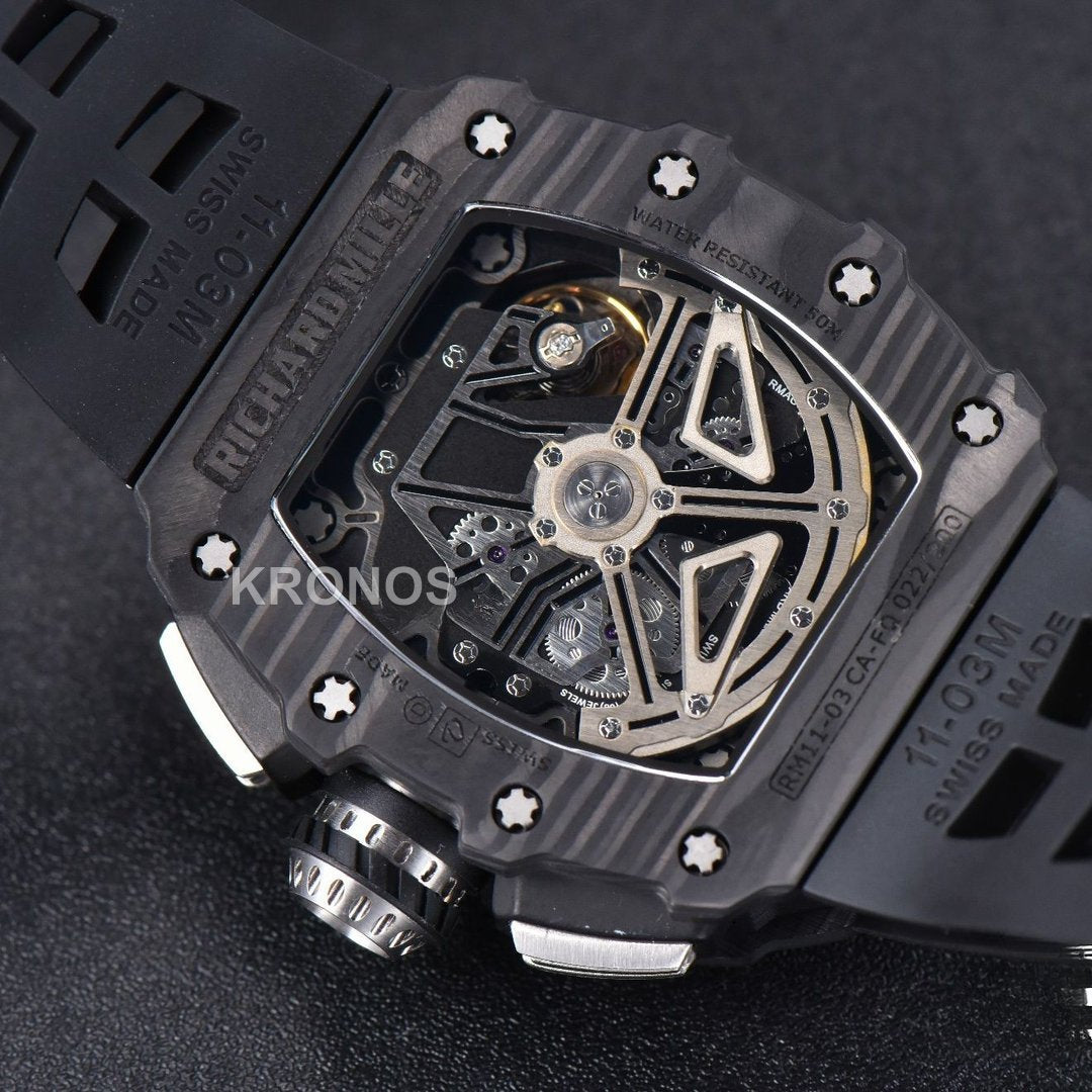 Rm011 Ntpt Chrono Skeleton Dial Black - Authentic Movement