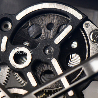 Rm055 Ceramic 42.7mm Black White Skeleton Dial Black Crown Black Rmul2 - Authentic Movement