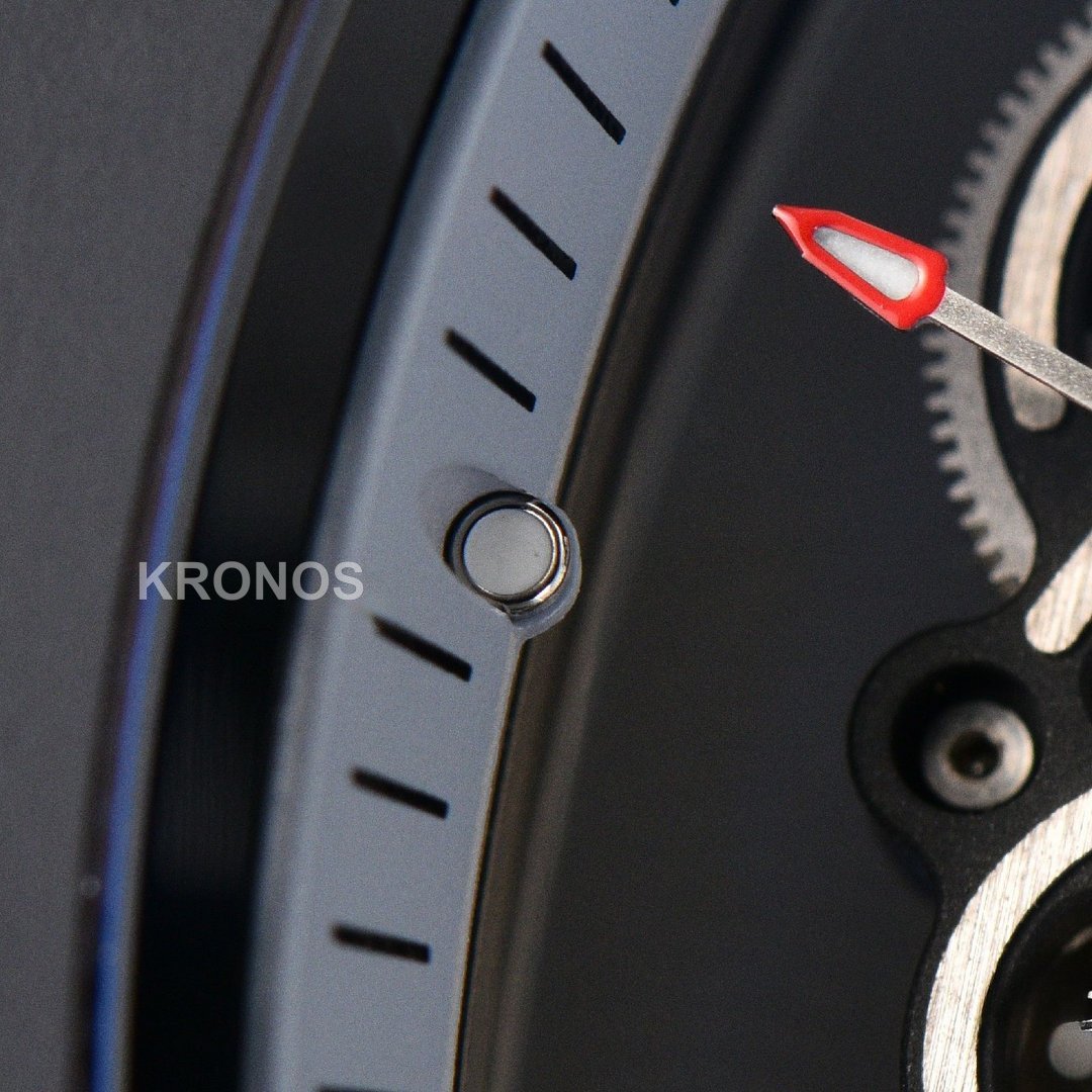 Rm055 Ceramic 42.7mm Black White Skeleton Dial Black Crown Black Rmul2 - Authentic Movement