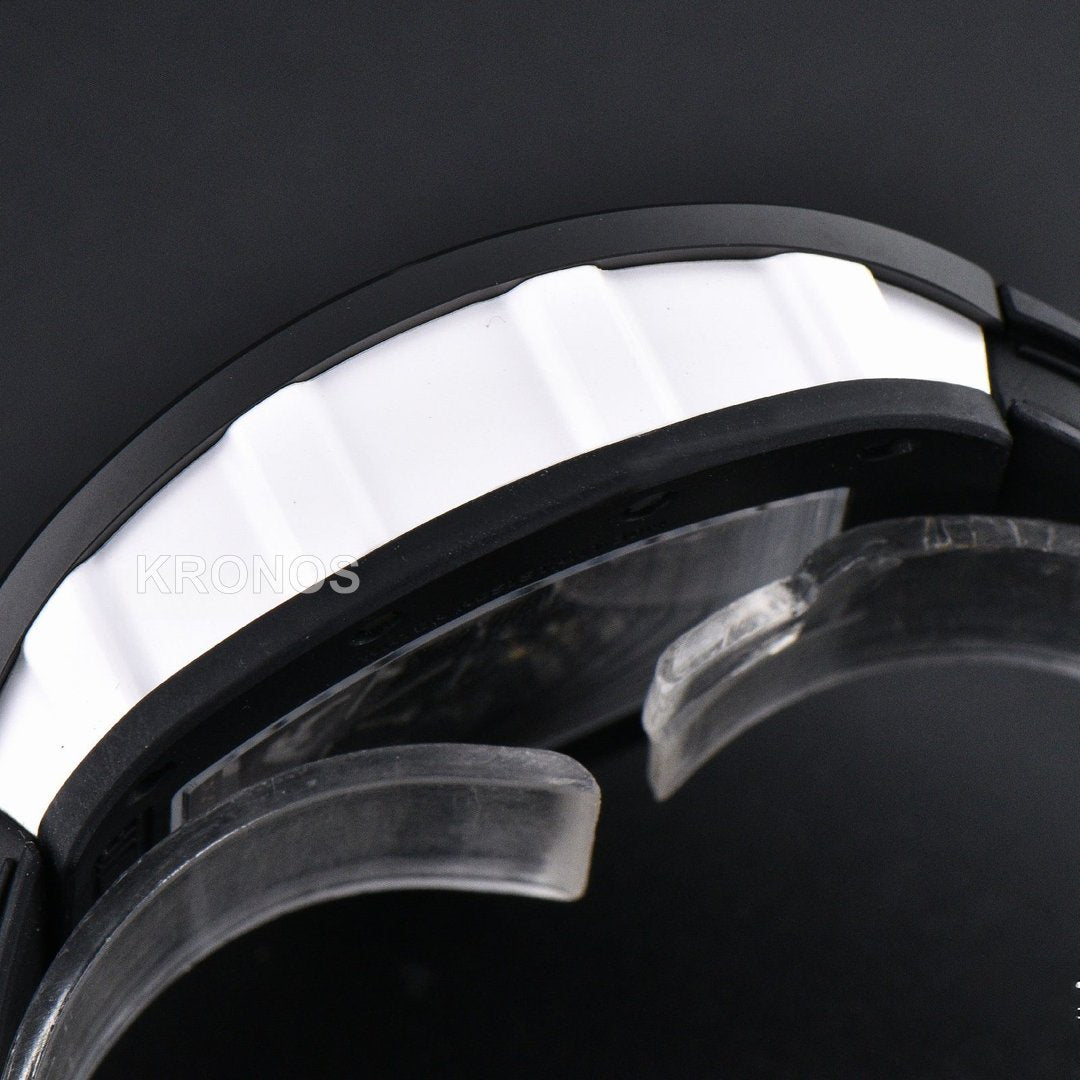 Rm055 Ceramic 42.7mm Black White Skeleton Dial Black Crown Black Rmul2 - Authentic Movement