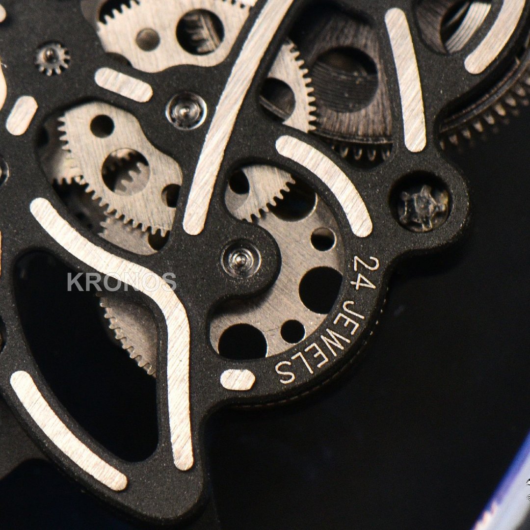 Rm055 Ceramic 42.7mm Black White Skeleton Dial Black Crown Black Rmul2 - Authentic Movement