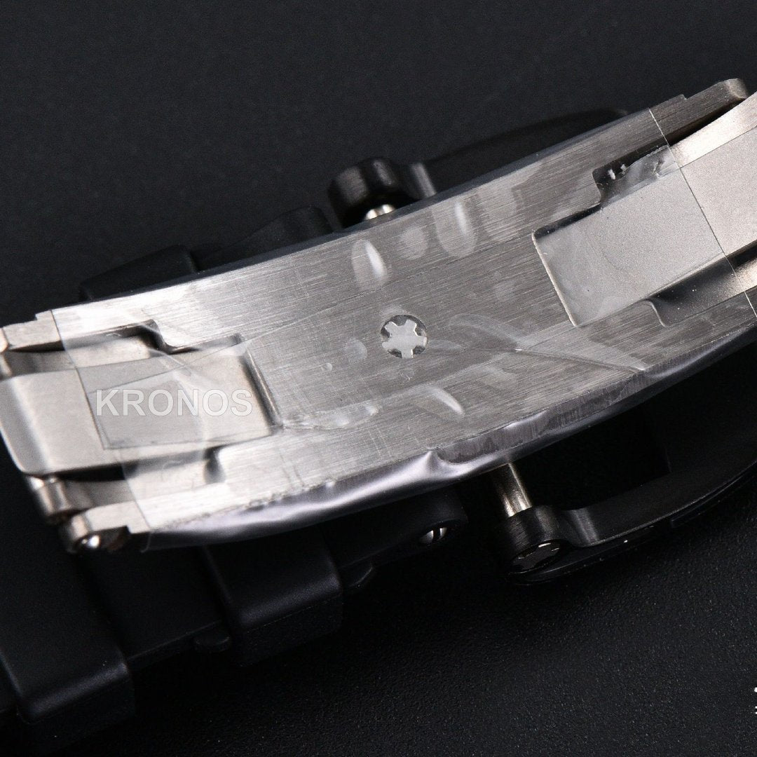 Rm055 Ceramic 42.7mm Black White Skeleton Dial Black Crown Black Rmul2 - Authentic Movement