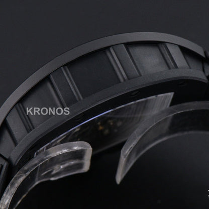 Rm055 Ceramic 42.7mm Black Gold Skeleton Dial Black Crown Black Rmul2 - Authentic Movement