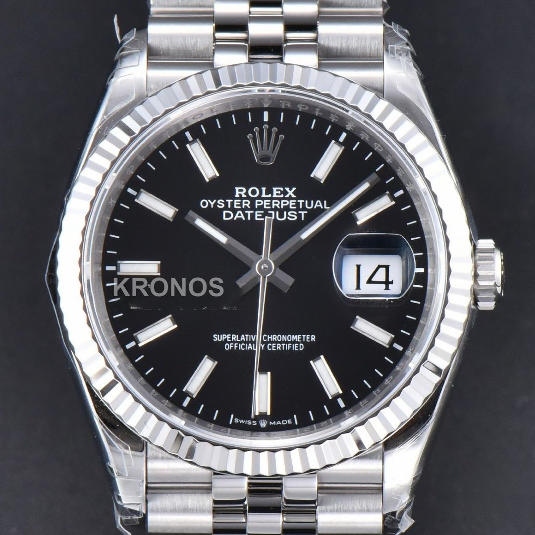 Datejust 36mm Black Dial Lume Marker - Authentic Movement