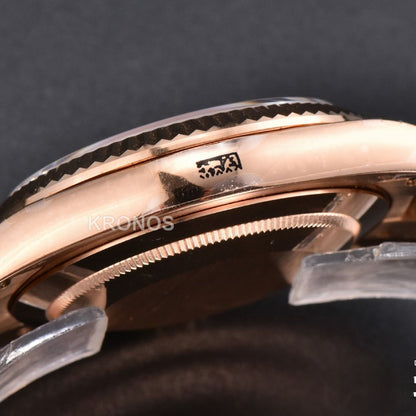 Daydate 40mm Brown Dial Diamond Marker A3235 - Authentic Movement