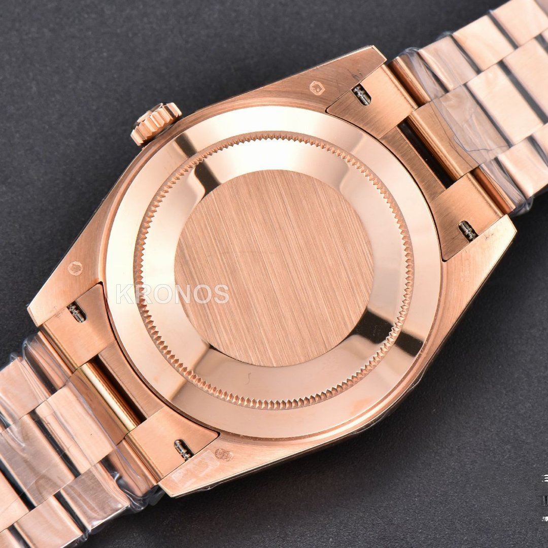 Daydate 40mm Brown Dial Diamond Marker A3235 - Authentic Movement