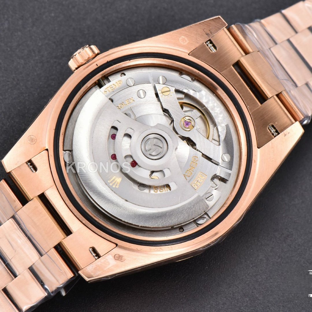 Daydate 40mm Brown Dial Diamond Marker A3235 - Authentic Movement