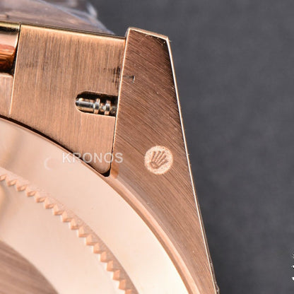 Daydate 40mm Brown Dial Diamond Marker A3235 - Authentic Movement