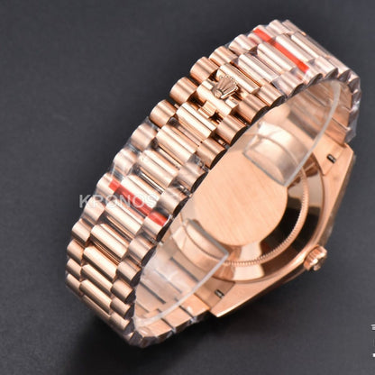 Daydate 40mm Brown Dial Diamond Marker A3235 - Authentic Movement