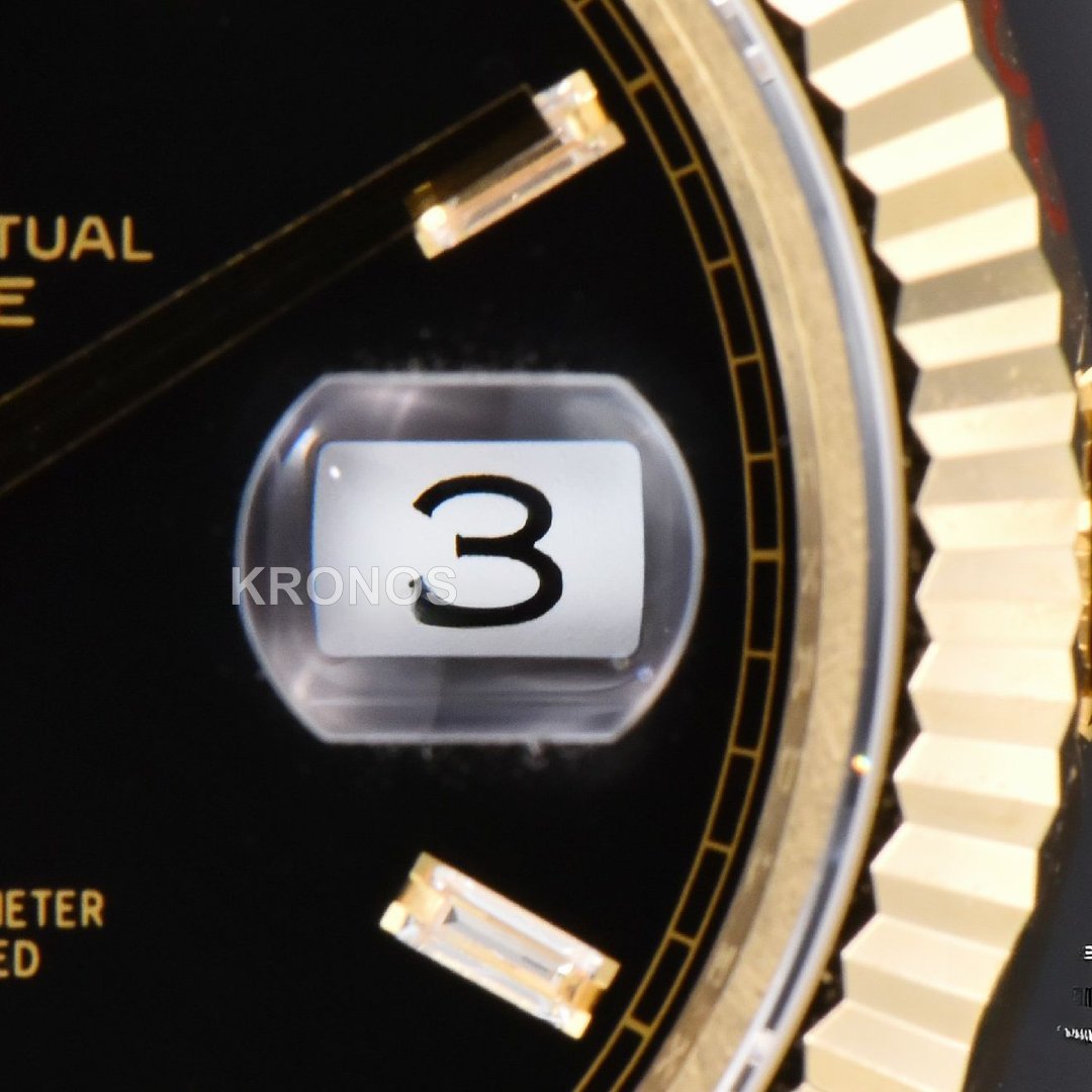 Daydate 40mm Black Dial Diamond Authentic Movement