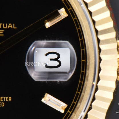 Daydate 40mm Black Dial Diamond Authentic Movement