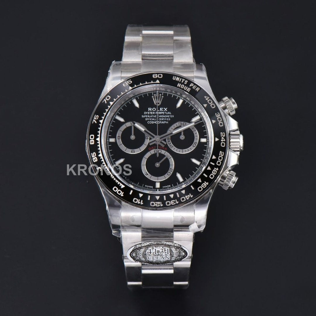 Daytona 40mm Black Dial Black - Authentic Movement