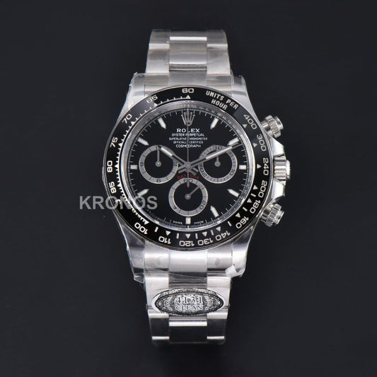 Daytona 40mm Black Dial Black - Authentic Movement