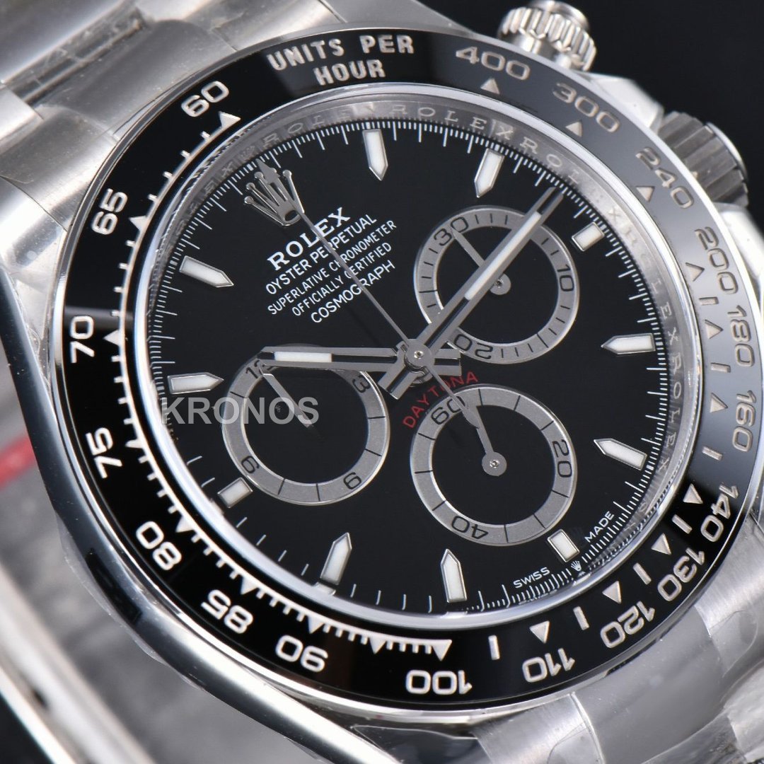 Daytona 40mm Black Dial Black - Authentic Movement
