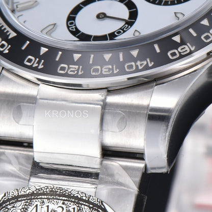 Daytona 40mm Panda White Dial Black - Authentic Movement