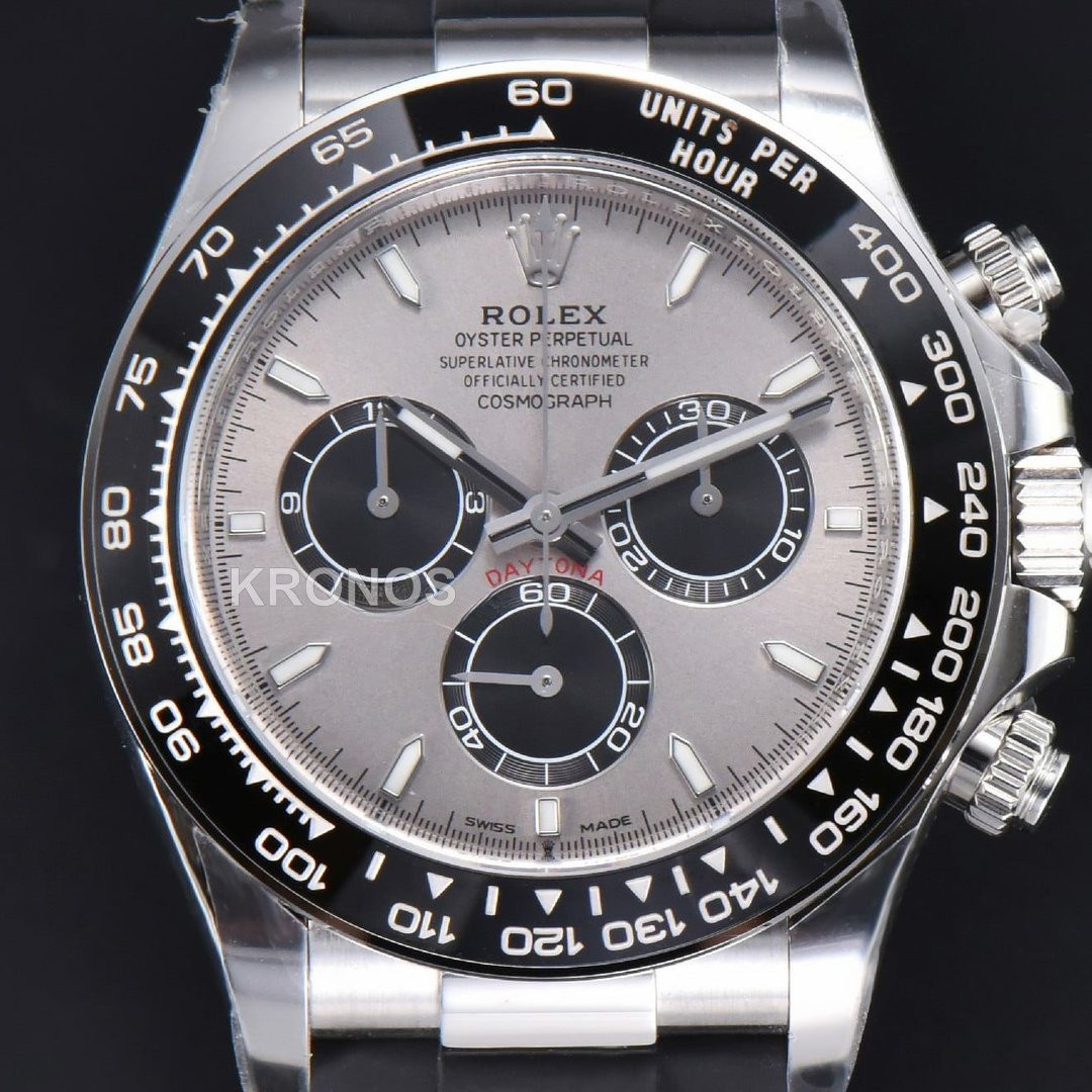 Daytona 40mm Gray Dial Black Oysterflex Strap - Authentic Movement