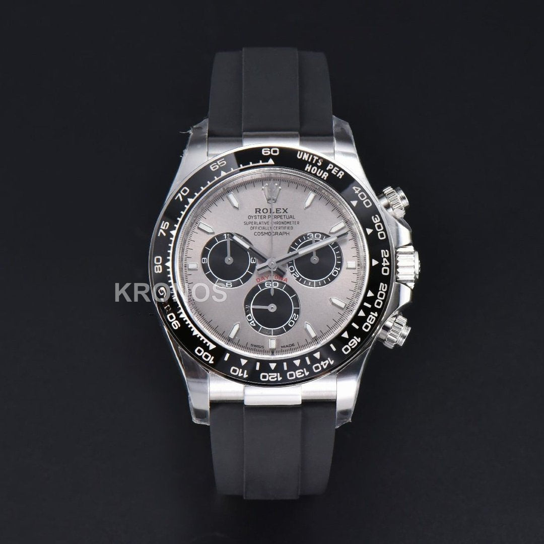 Daytona 40mm Gray Dial Black Oysterflex Strap - Authentic Movement