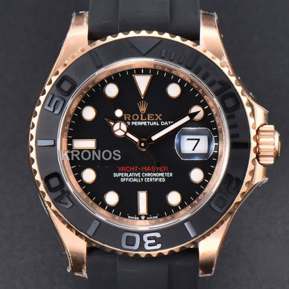 Yacht Master 40mm Ceramic Black Dial Oysterflex Strap - Authentic Movement