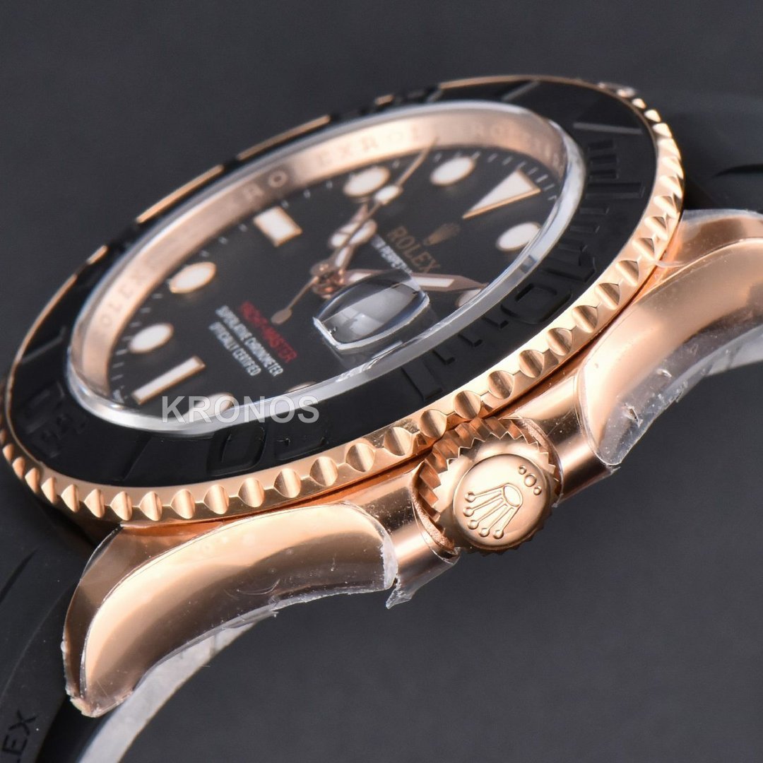 Yacht Master 40mm Ceramic Black Dial Oysterflex Strap - Authentic Movement
