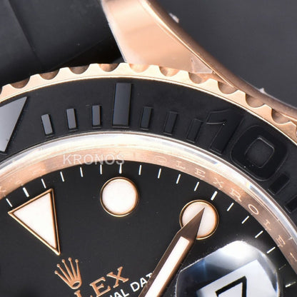 Yacht Master 40mm Ceramic Black Dial Oysterflex Strap - Authentic Movement