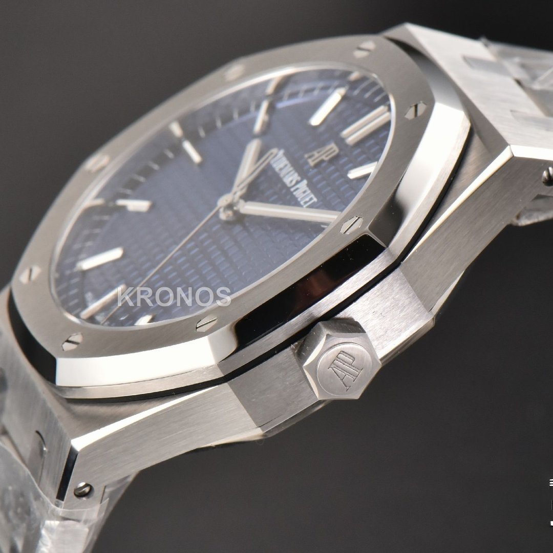 Royal Oak 41mm Blue Textured Dial Super Clone - Authentic Movement