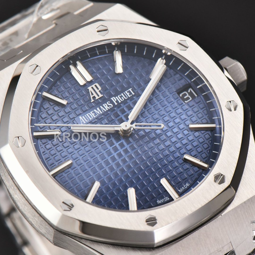 Royal Oak 41mm Blue Textured Dial Super Clone - Authentic Movement
