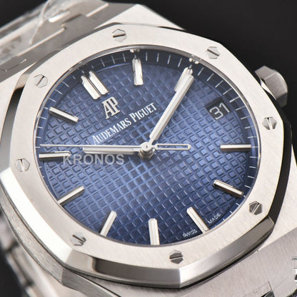 Royal Oak 41mm Blue Textured Dial Super Clone - Authentic Movement