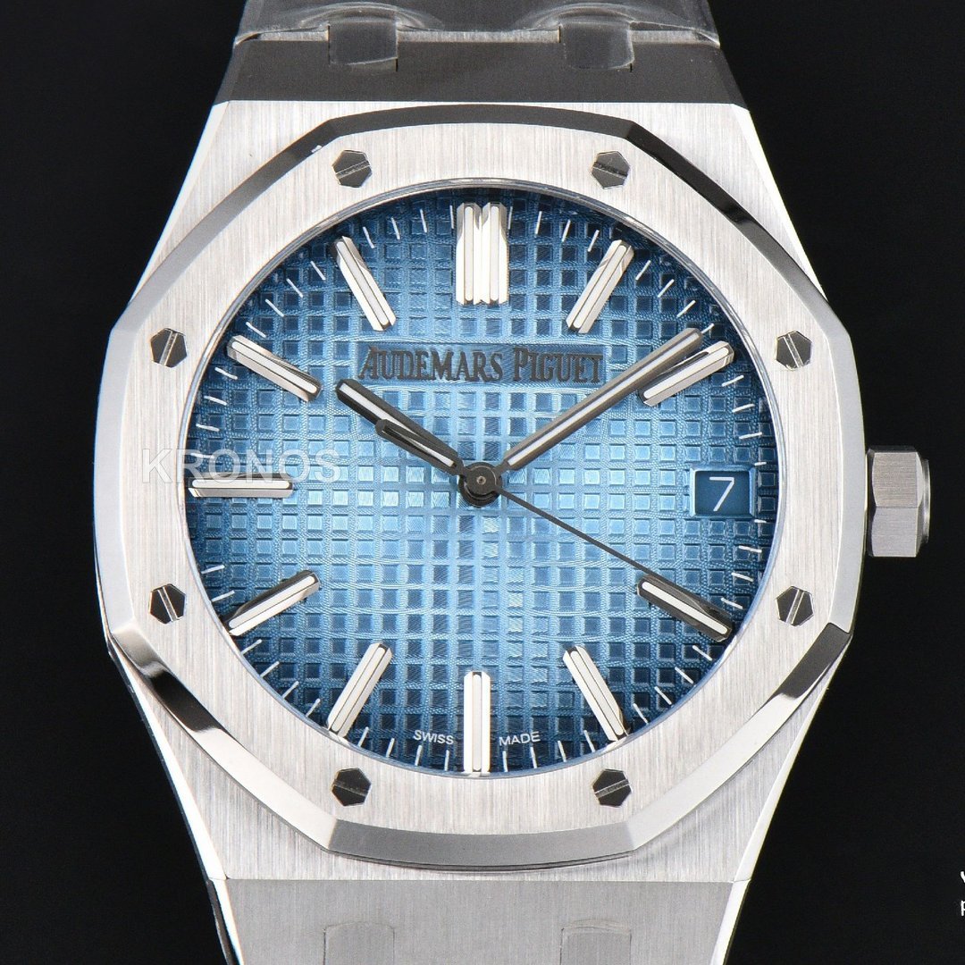 Royal Oak 15510 41mm ’50th Anniversary’ Ice Blue Dial - Authentic Movement
