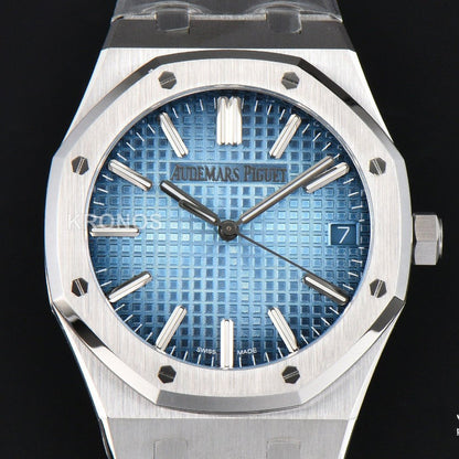 Royal Oak 15510 41mm ’50th Anniversary’ Ice Blue Dial - Authentic Movement