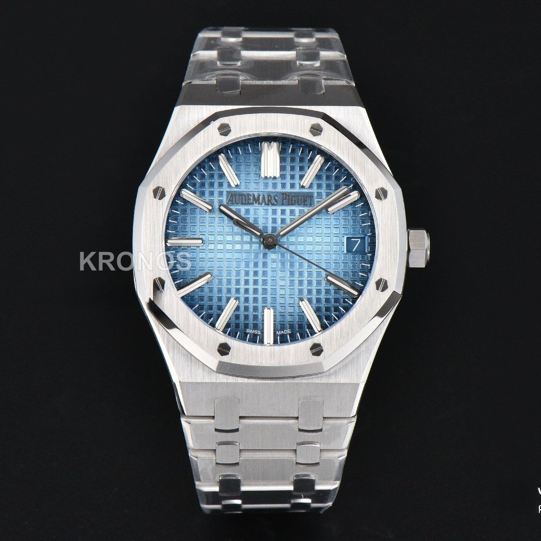 Royal Oak 15510 41mm ’50th Anniversary’ Ice Blue Dial - Authentic Movement