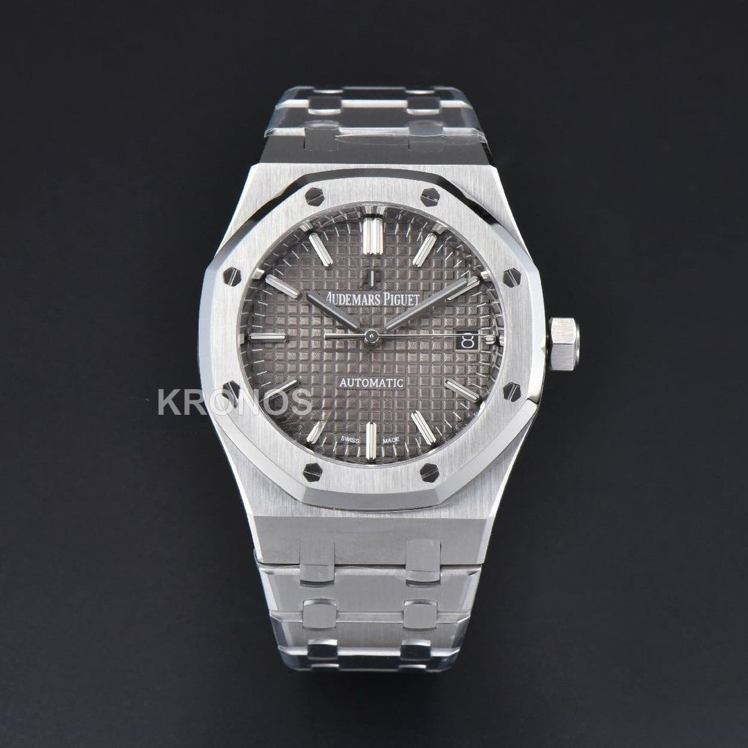 Royal Oak 37mm 15450 Gray Textured Dial Sa3120 Super Clone - Authentic Movement