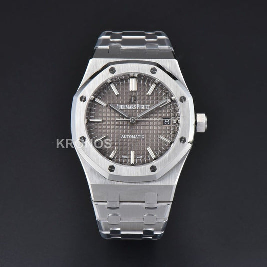 Royal Oak 37mm 15450 Gray Textured Dial Sa3120 Super Clone - Authentic Movement