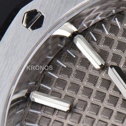 Royal Oak 37mm 15450 Gray Textured Dial Sa3120 Super Clone - Authentic Movement