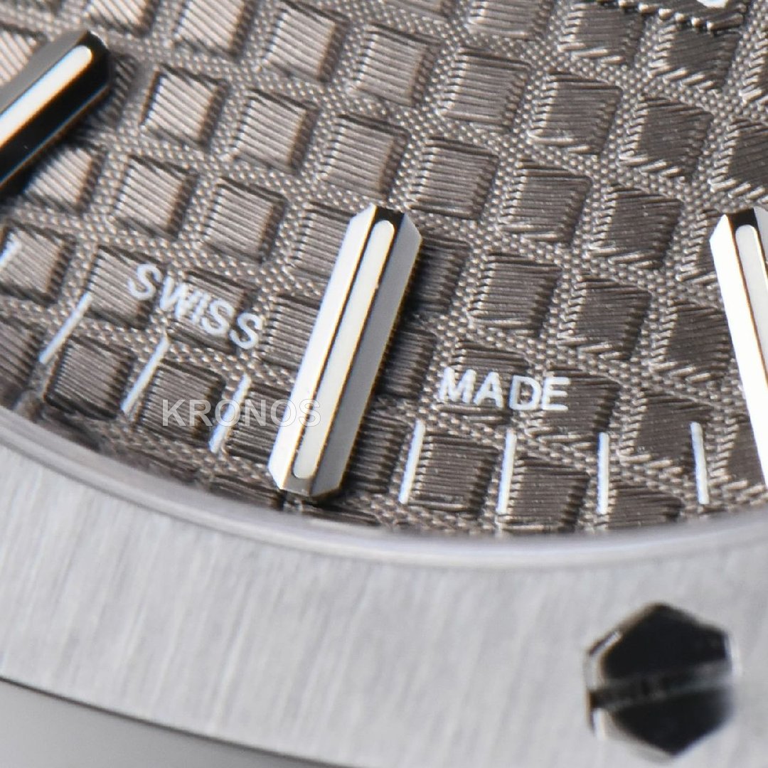 Royal Oak 37mm 15450 Gray Textured Dial Sa3120 Super Clone - Authentic Movement